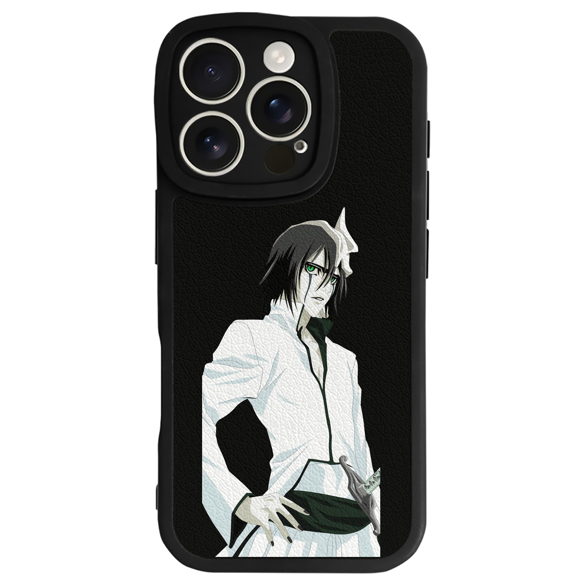 （画像用） ブリーチ ウルキオラ·シファー BLEACH Ulquiorra cifer 【iPhone 16シリーズ対応】シリコンスマホケース（レザー調） 材質：シリコン